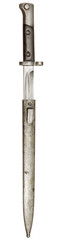 Wall Mural - 0ld rusty bayonet on transparent background