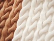 Knitted wool, soft and fuzzy, white and beige texture background. Warm and cozy fabric patterned surface, hygge lifestyle