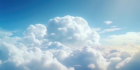 Wall Mural - a scenic view of the sky as seen from an airplane. suitable for travel and aviation-related projects