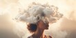 © Fotograf - A woman with a cloud floating above her head.
