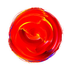 Wall Mural - red watercolor painted transparent png circle