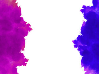 Wall Mural - pink blue watercolor painted transparent brush