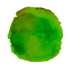 Wall Mural - green watercolor painted transparent png circle