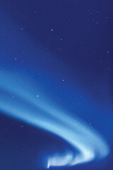 Sticker - night starry sky and polar lights. blue aurora borealis. indigo color