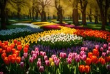 Fototapeta Tulipany - tulips in the park