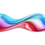 Fototapeta Kuchnia - Isolated light colored transverse wave shape on transparent background
