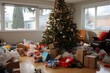 the mess in the room after the Christmas and New Year holidays