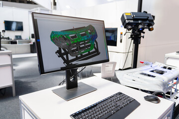 Leinwandbilder - 3D scanner for reverse engineering