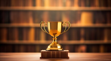 Poster - image of cup sitting atop books on a table