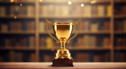 Poster - image of cup sitting atop books on a table