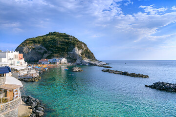 Wall Mural - View of Sant’Angelo d'Ischia, a charming fishing village and popular tourist destination on island of Ischia in southern Italy.	