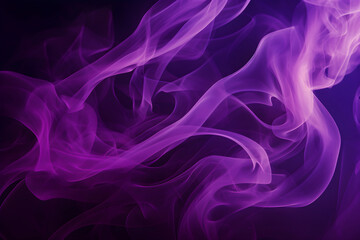 Wall Mural - purple smoke texture on black background