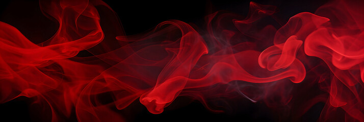 Wall Mural - red smoke texture on black background