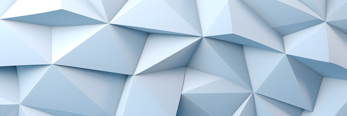 Wall Mural - abstract 3d light blue geometric background with triangles