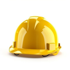 Yellow construction safety helmet