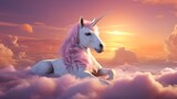 Fototapeta Konie - Mystical Skies: Where Unicorns Roam