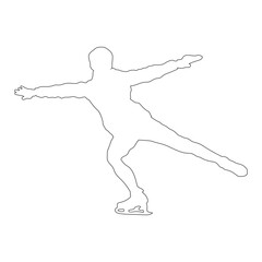 figure skating sport icon vector illustration design