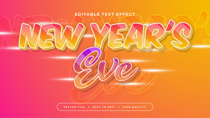 Wall Mural - Colorful colourful new years eve 3d editable text effect - font style
