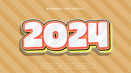 Wall Mural - Colorful 2024 3d editable text effect - font style