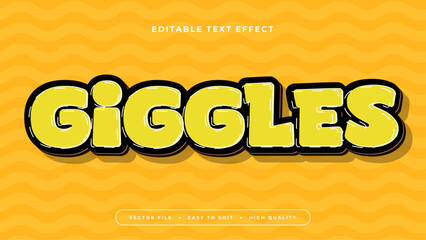 Wall Mural - Colorful giggles 3d editable text effect - font style