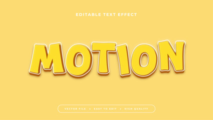 Wall Mural - Brown yellow and white motion 3d editable text effect - font style