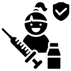 Vaccine Glyph Icon