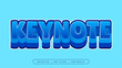 Blue white keynote 3d editable text effect - font style