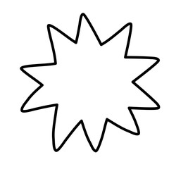 Sticker - One star doodle