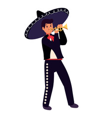 Sticker - mariachi with trumpet