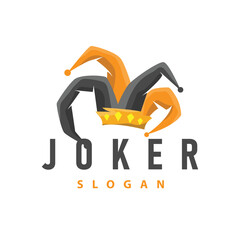 Canvas Print - Simple illustration template jester hat logo minimalist joker clown design