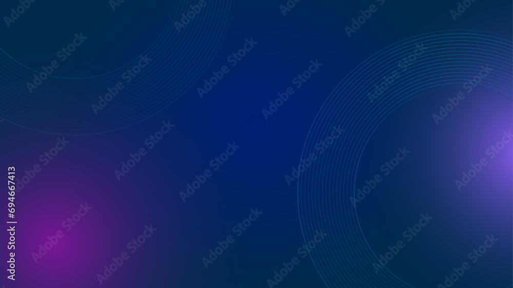 Abstract gradient background with dynamice circle lines. Modern shiny ...