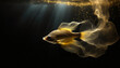 Złota rybka, abstrakcyjny obraz, dekoracja ścienna, genertive AI