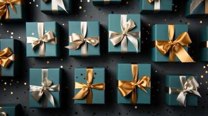 Canvas Print - Large selection of gift boxes