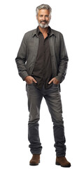 Portrait of a Confident Adult in Casual Attire - Relaxed and Approachable. Isolated on a Transparent Background. Cutout PNG.