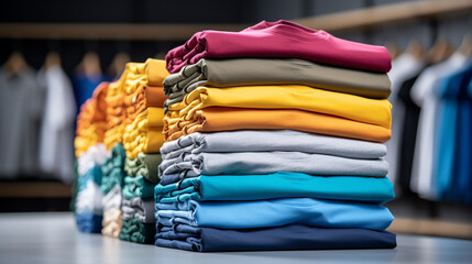 stack of clothes HD 8K wallpaper Stock Photographic Image 