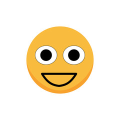  Smiling emoticon. Smiley icon. Cartoon emoji. Vector