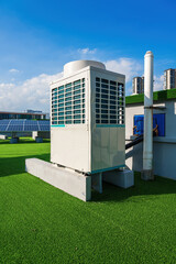 Poster - Commercial air conditioning units on top of buildings