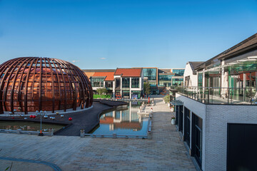 Canvas Print - Empty modern urban business buildings