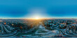 Old town at sunrise Nowy Sacz  panorama 360
