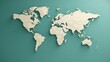 © Papilouz Studio - MInimalist design of World Map. Flat illustration style