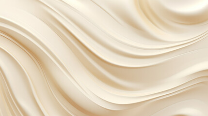 Wall Mural - Liquid cream background. Beige and white. 3d rendering.