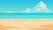 Beach pixel art background. 2d backdrop for 8-bit retro video game or mobile application. Seamless when docking horizontally.