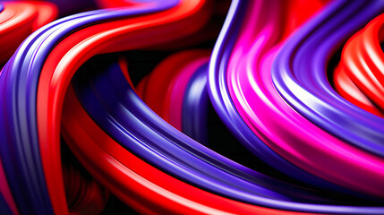 Wall Mural - Vibrant Swirls of Red, Blue, and Purple in a Mesmerizing Dance of Abstract Elegance