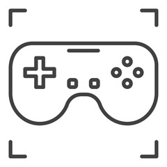 Sticker - Video Game Controller vector Gaming Device for Games Lover outline icon or symbol