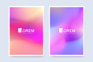 Fototapete - Cover design in pastel colors. Abstract sky pastel rainbow gradient background. Innovation modern background design. Colorful posters. Vector illustration