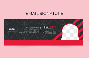 Wall Mural - Modern and minimalist email signature template