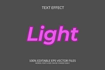 Wall Mural - Modern fully editable vector eps light 3d text effect template design.