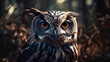 Captivating hyperrealistic photo capturing the soulful eyes of a wise owl, revealing its enigmatic nature.