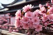 A tranquil scene of japanese hanami delight, environmental images