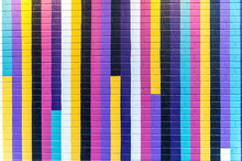 Vibrant Multicolored Brick Wall In Manhattan